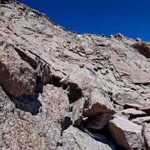South face of Longs Peak which provides access to its summit